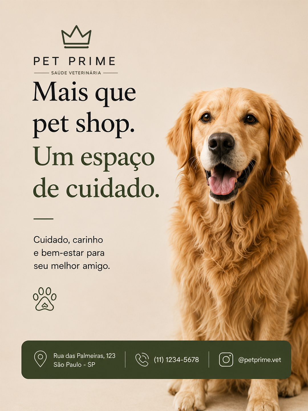 Peça da Pet Prime com posicionamento de cuidado premium
